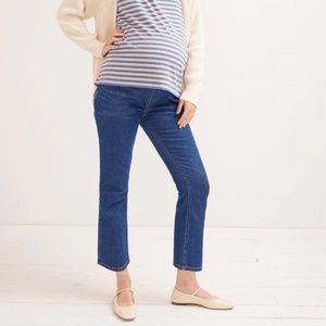 NWT Hatch Over the Bump Maternity Crop Flare Jeans (Size 26)